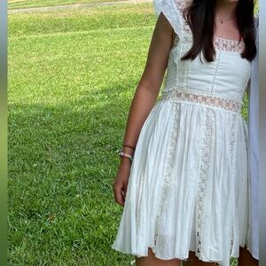 Free People White Lace Dress